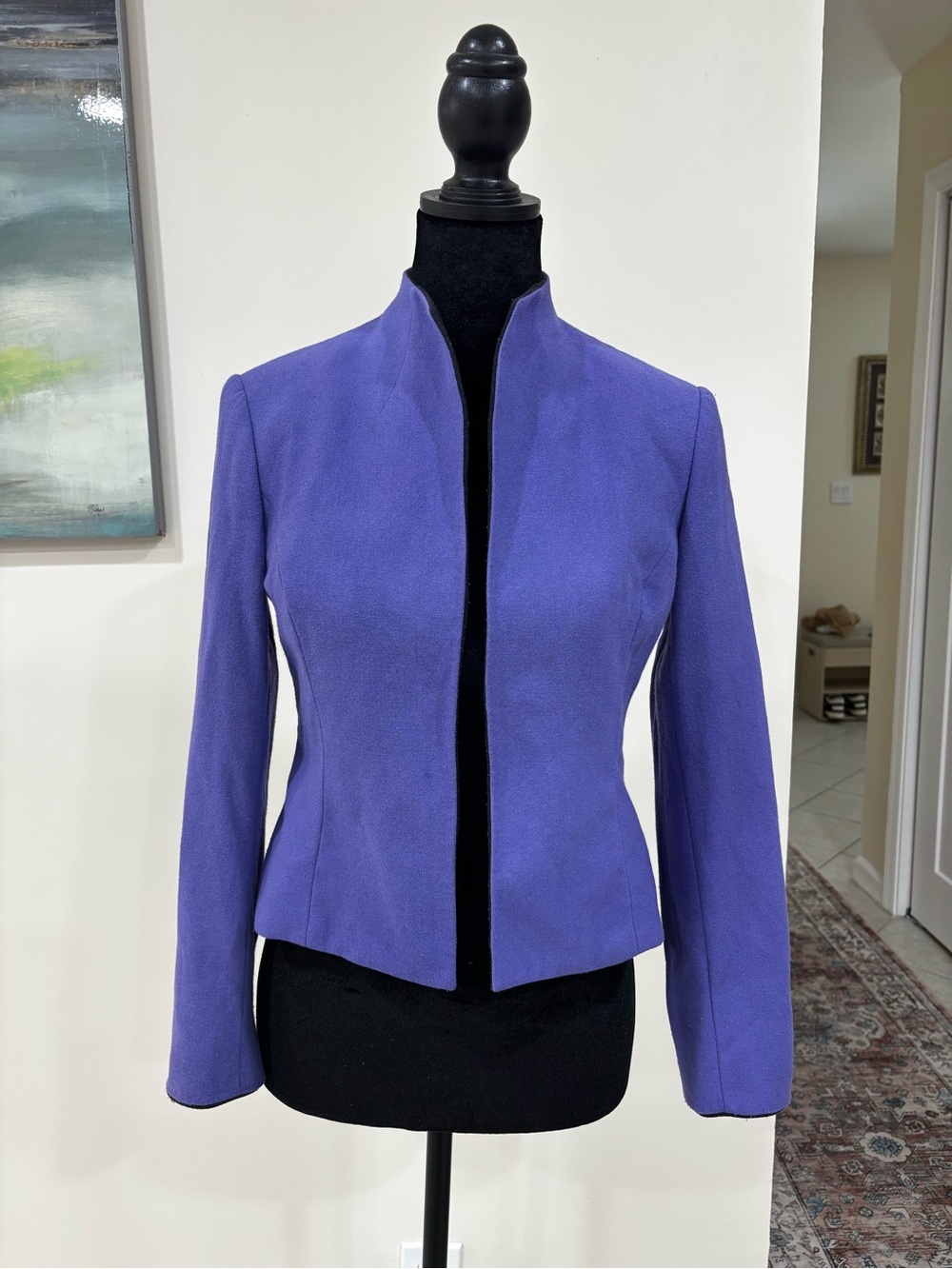 Kasper Violet Open-Front Tailored Blazer